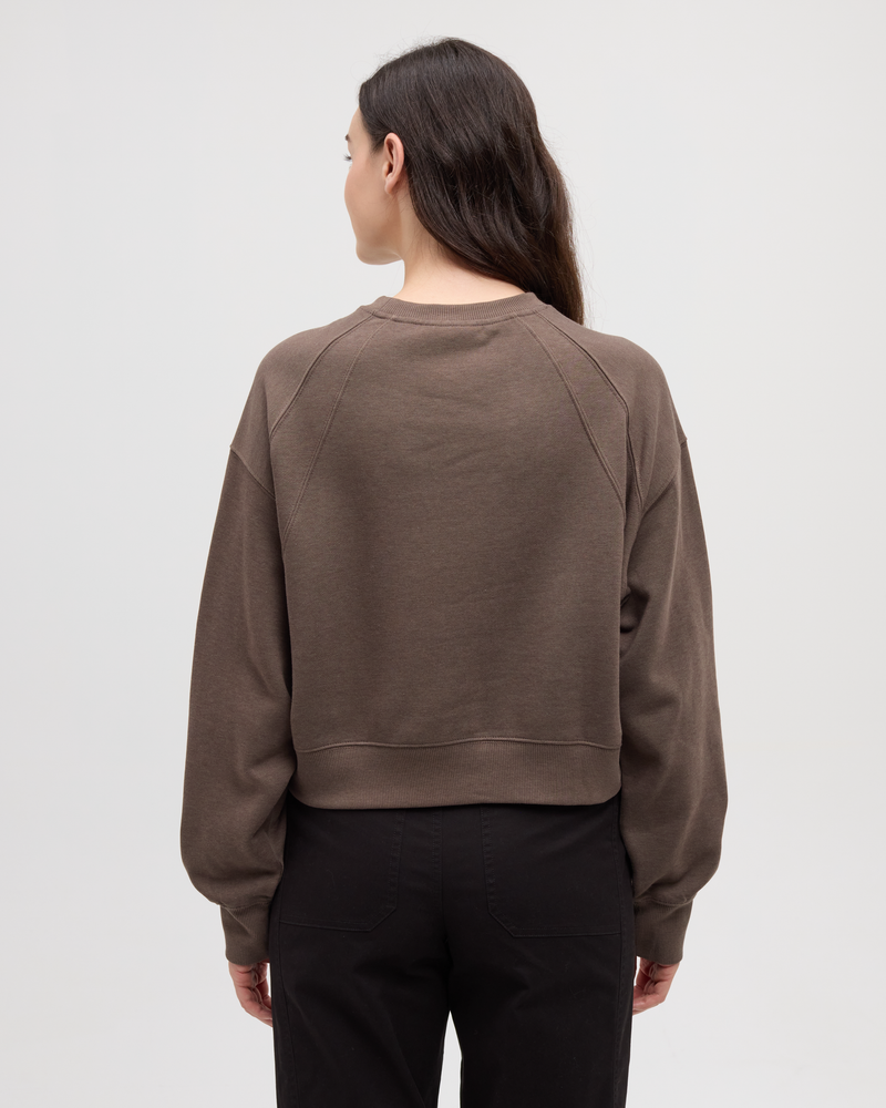 Brown-TreeFleece-Oversized-Cropped-Crew