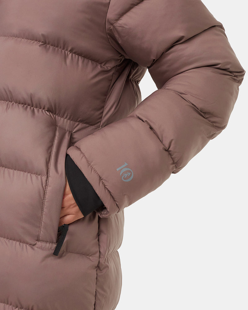 Brown-Womens-LongPufferJacket