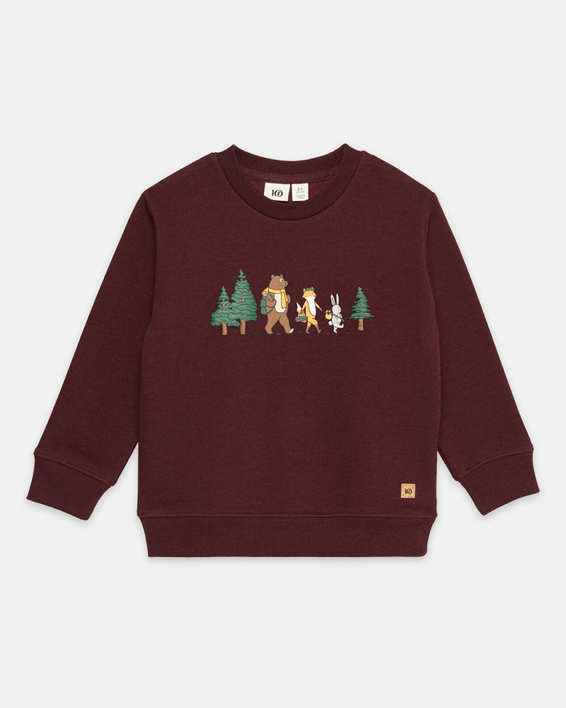 Burgundy-Organic-Cotton-Ribbed-Collar-Graphic-Sweatshirt