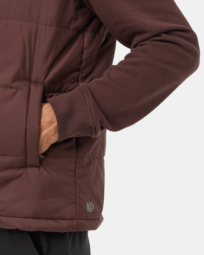 Burgundy-Water-Resistant-Zip-Up-Hoodie