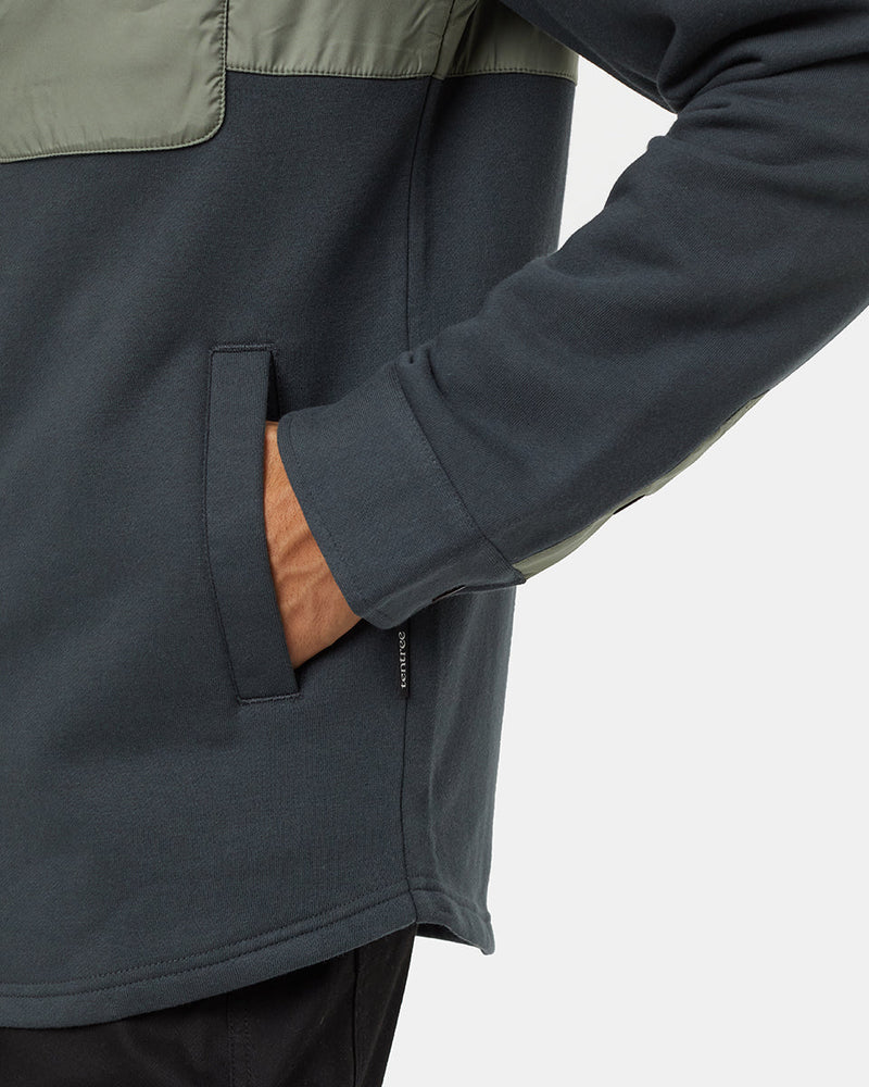 Green-Color-Block-Fleece-Shirt-Jacket