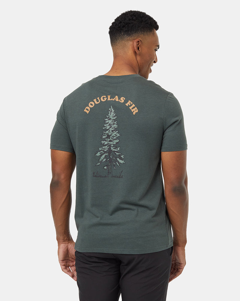 Green-Crew-Neck-Short-Sleeve-Graphic-T-Shirt
