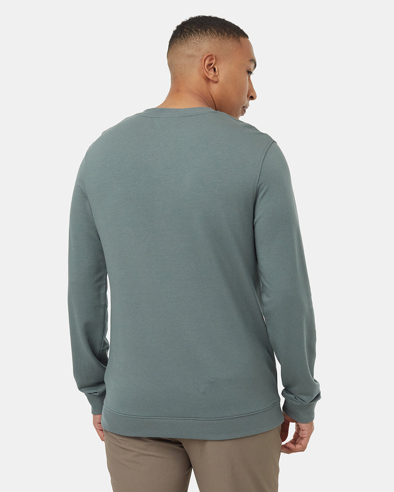 Green-Embroidered-Logo-Henley-Crew-Sweatshirt