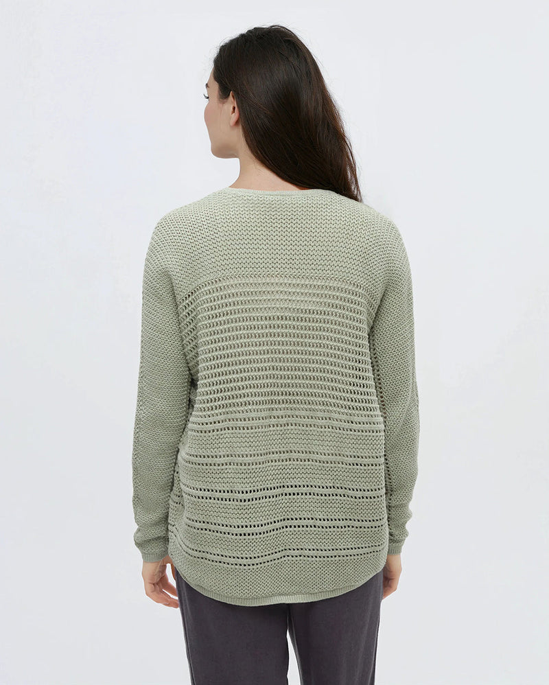 Green-Oversized-Organic-Cotton-Woven-Cardigan