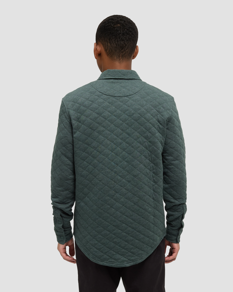 Green-Quilt-Knit-Regular-Fit-Set-in-Shirt
