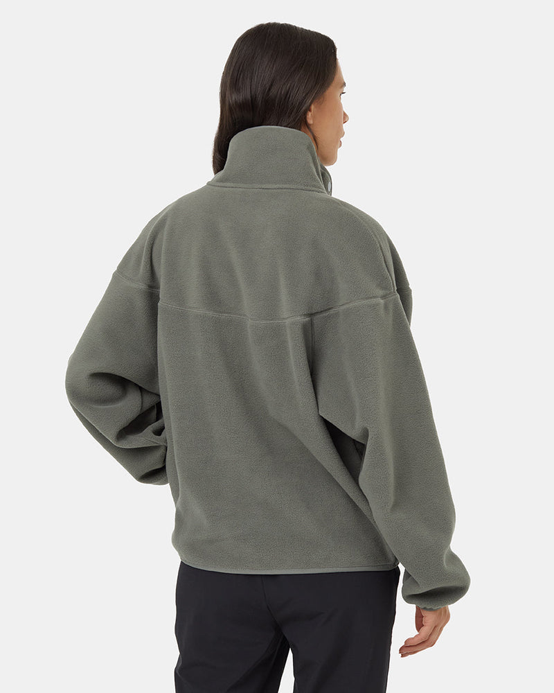 Green-Recycled-Polyester-High-Snap-Neck-Sweater