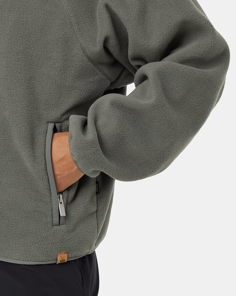 Green-Recycled-Polyester-High-Snap-Neck-Sweater