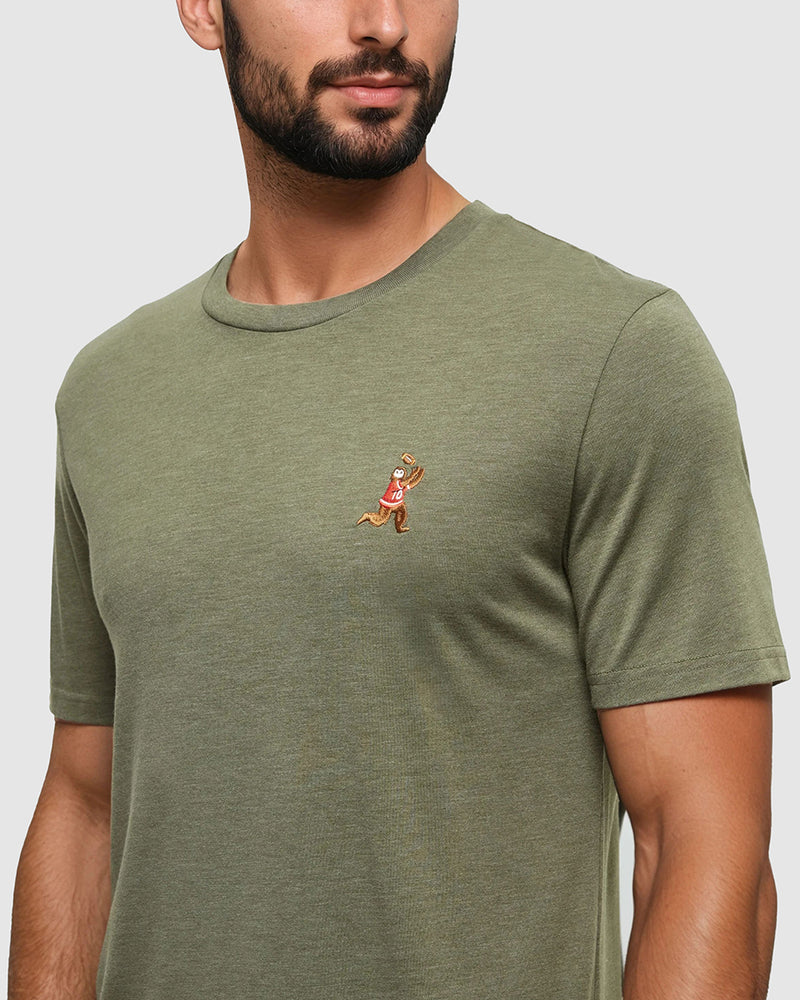 Green-Regular-Fit-Embroidered-Graphic-T-Shirt