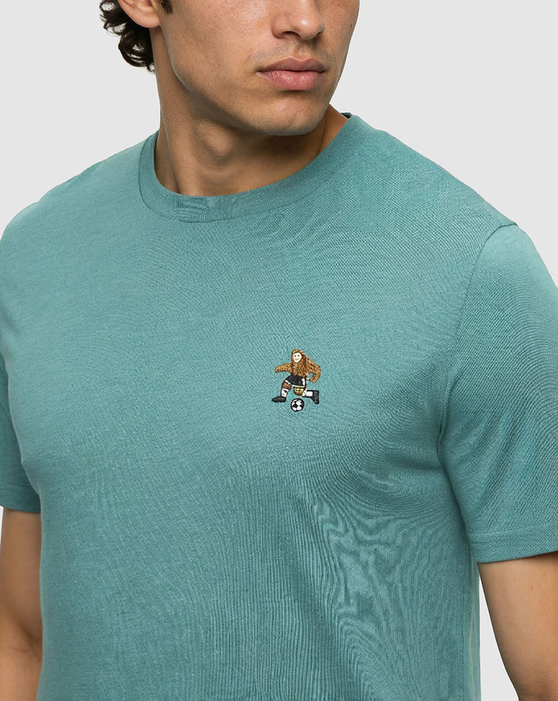 Green-Regular-Fit-Embroidered-Graphic-T-Shirt