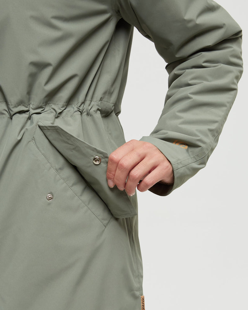 Green-Relax-Water-Repellant-Hooded-Rain-Jacket