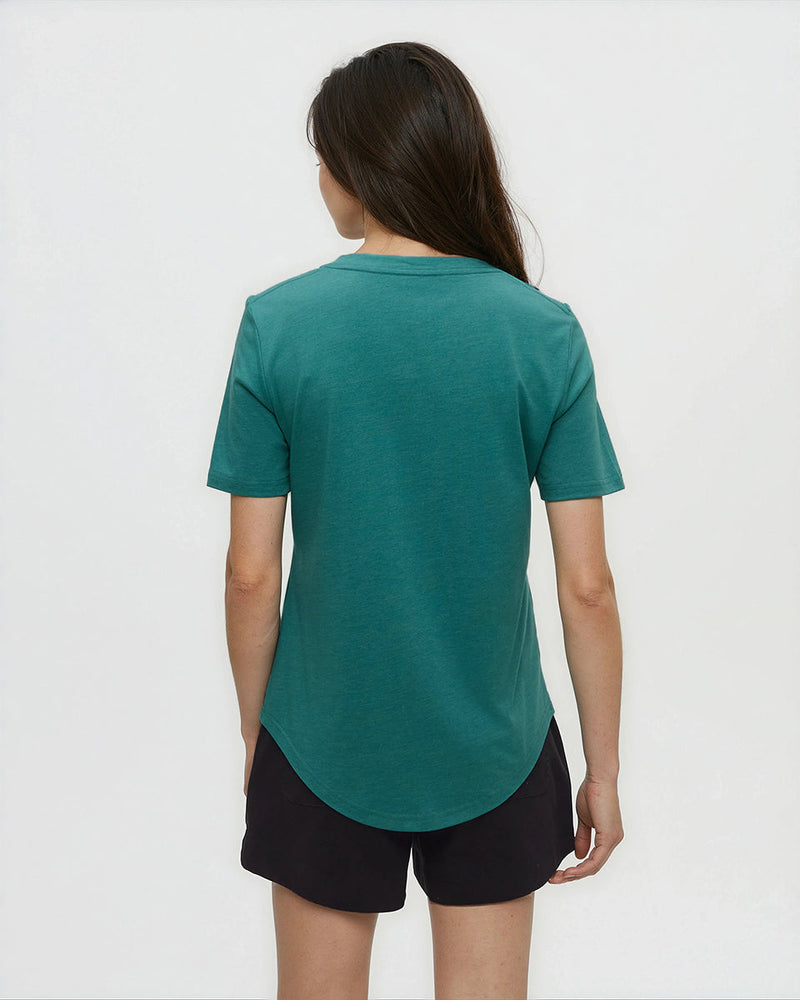 Green-TreeBlend-V-Neck-T-Shirt-
