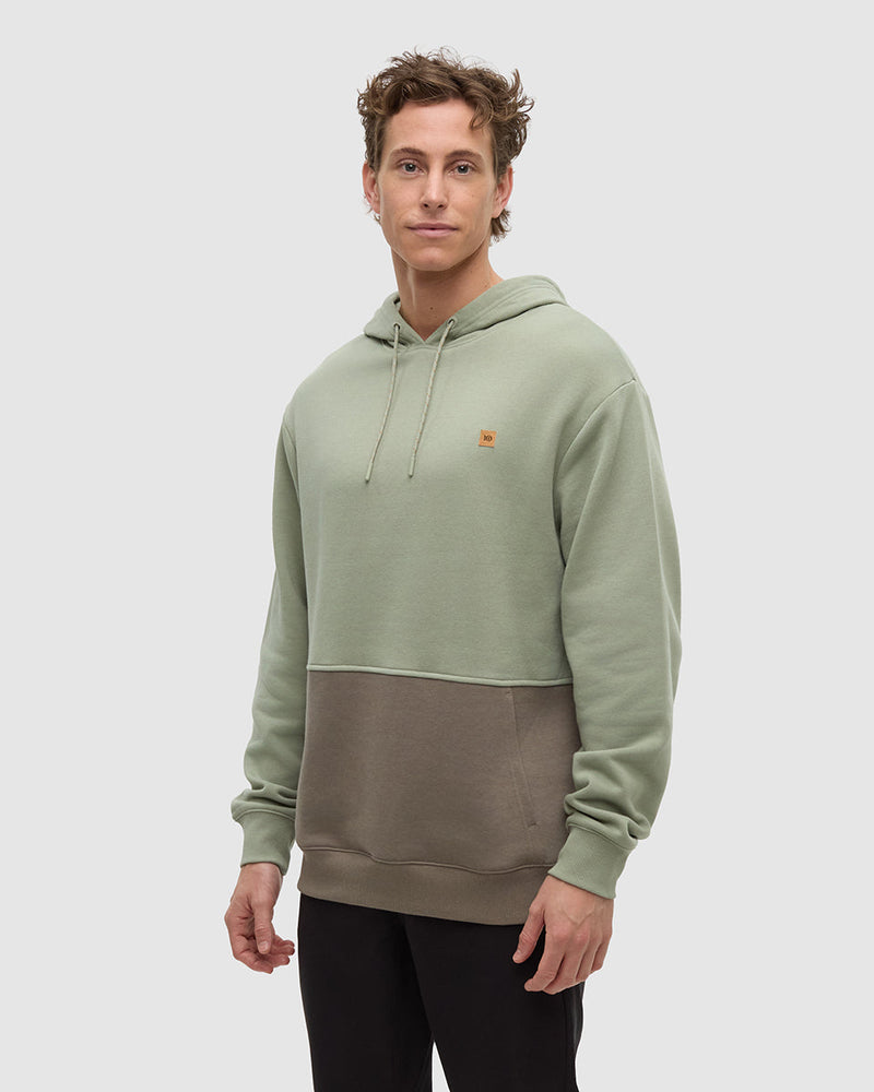 Green-TreeFleece-Relax-Fit-Color-Block-Hoodie