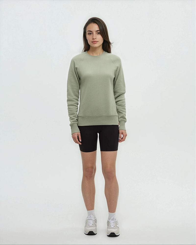 Green-TreeFleece-Rib-Panel-Raglan-Crew