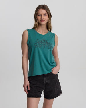 Green-Treeblend-Graphic-Crew-Neck-Tank *Model is 5'9", wearing size S
