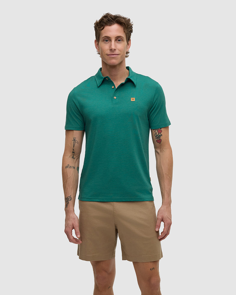 Green-Treeblend-Regular-Fit-Polo *Model is 6'2", wearing size M