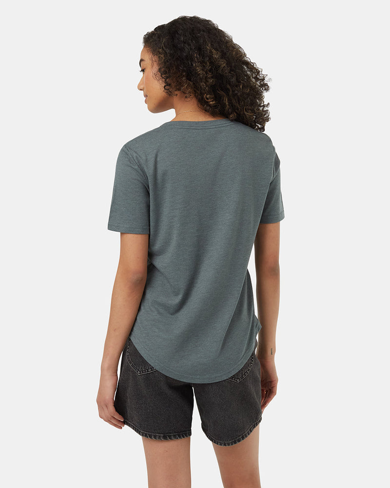 Green-V-Neck-Short-Sleeve-T-Shirt