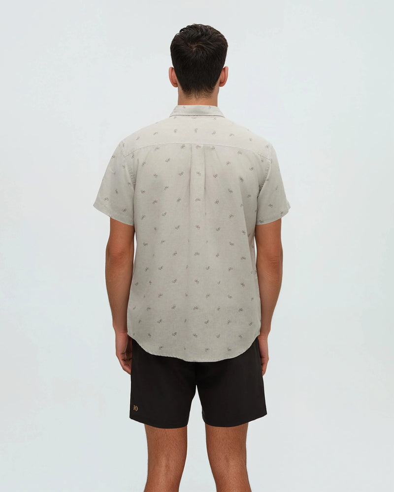 Grey-Dobby-Regular-Collar-Short-Sleeve-Shirt