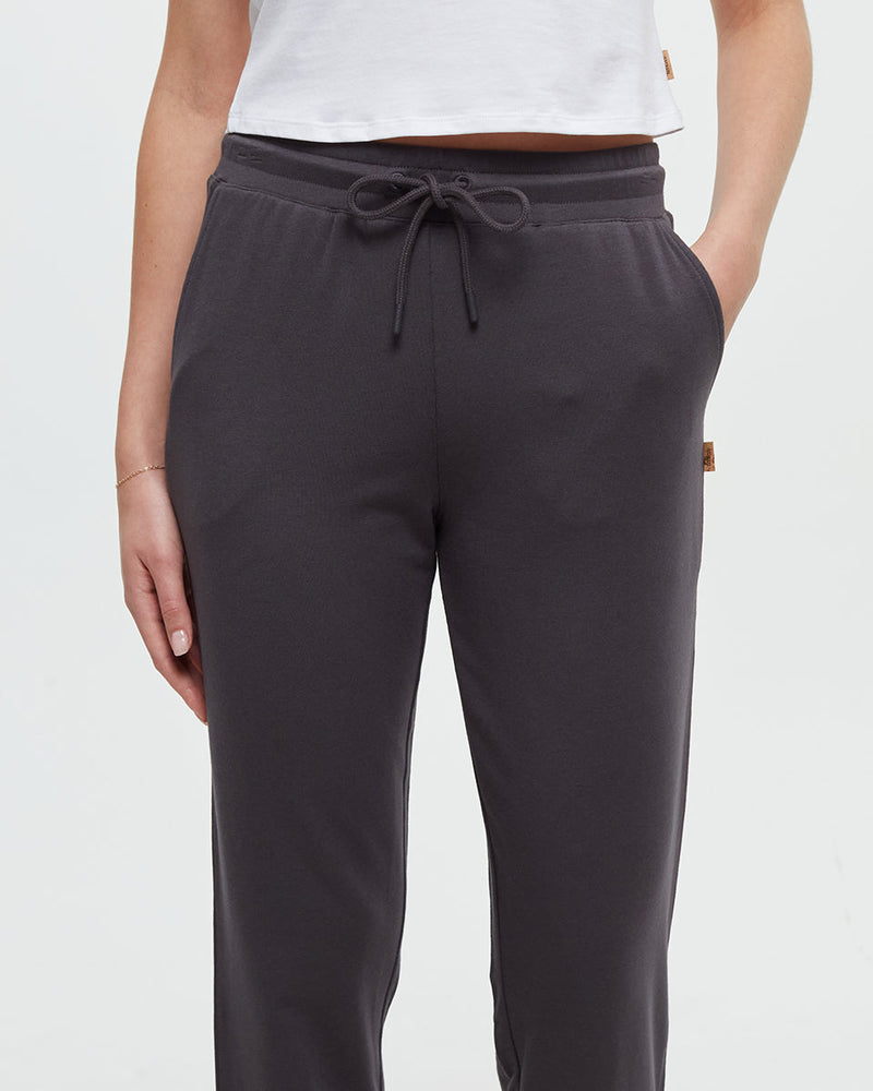Grey-Mid-Rise-Full-Length-Elastic-Cuff-Pant