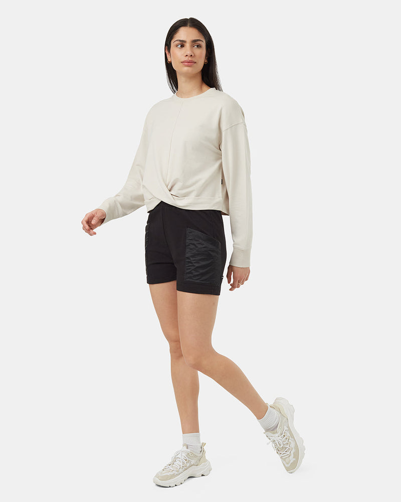 Grey-Ribbed-Crew-Neck-Twisted-Front-Sweatshirt