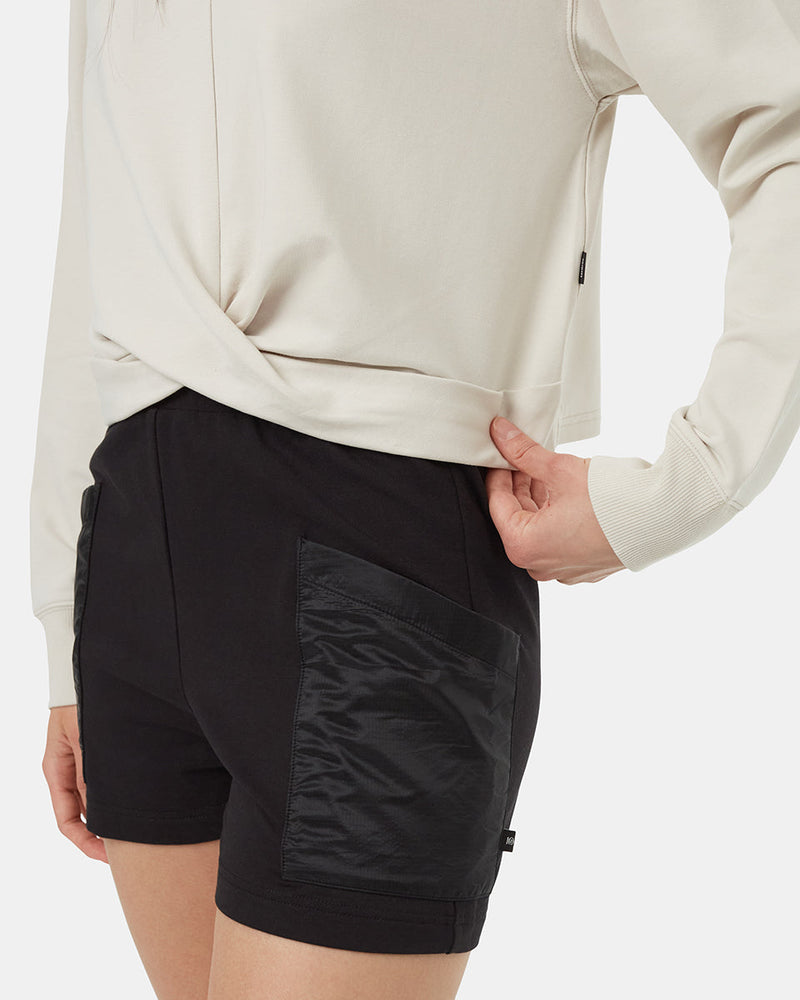 Grey-Ribbed-Crew-Neck-Twisted-Front-Sweatshirt