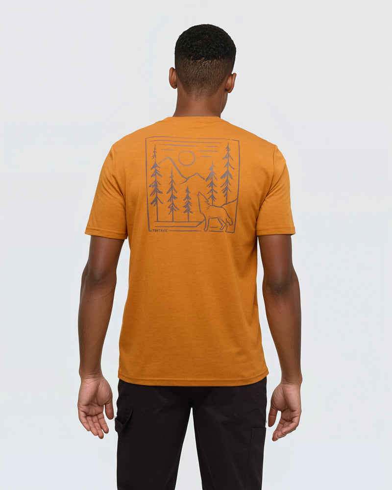Mens graphic burnt orange t-shirts