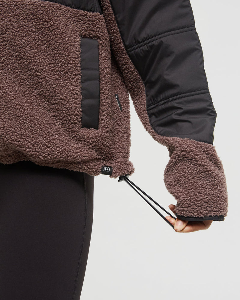 Multi-Boucle-Oversized-Fit-Fleece-Hoodie