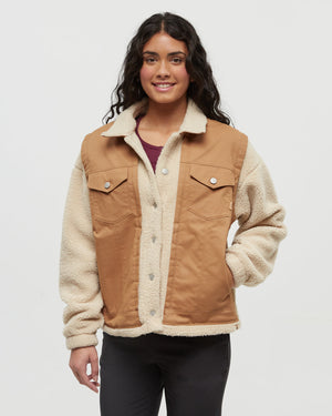 Multi-Oversized-Bonded-Sherpa-Fleece-Jacket *Model is 5'9", wearing size S