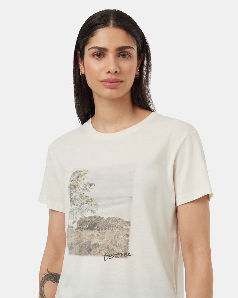Oatmeal-Crew-Neck-Graphic-Shortsleeve-T-Shirt