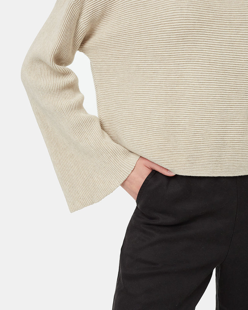 Oatmeal-Organic-Cotton-Boat-Neck-Sweater