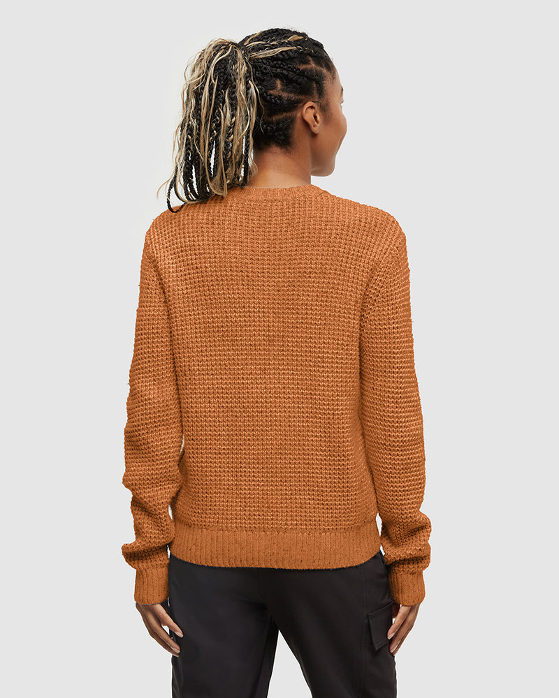 Orange-Highline-Nep-Crew-Sweater