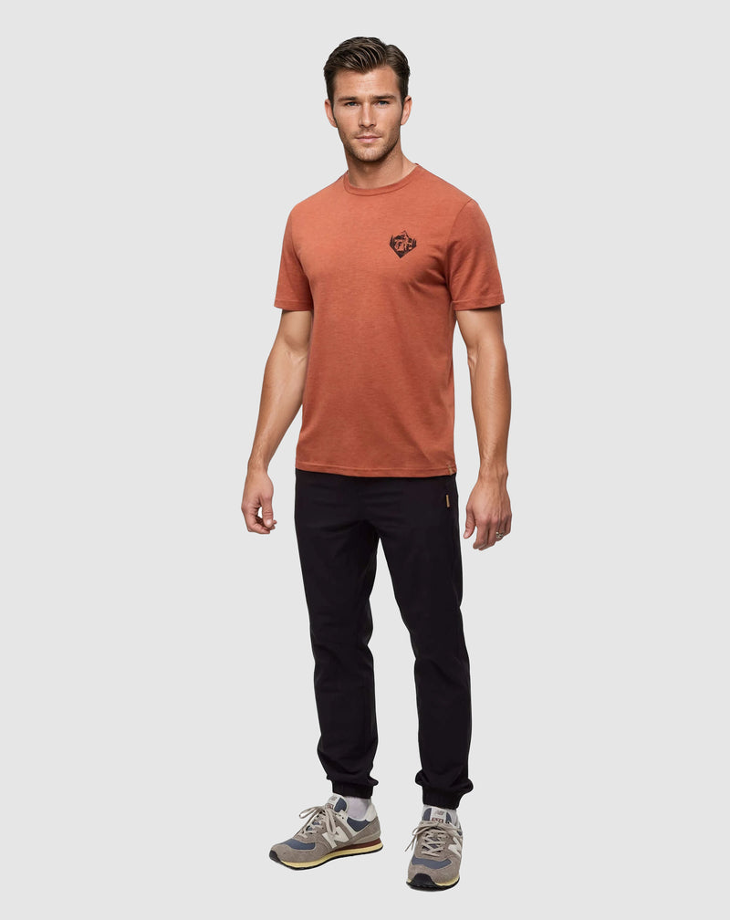 Orange-Regular-Fit-Crew-Neck-T-shirt