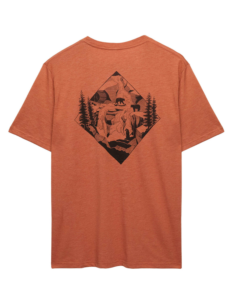 Orange-Regular-Fit-Crew-Neck-T-shirt