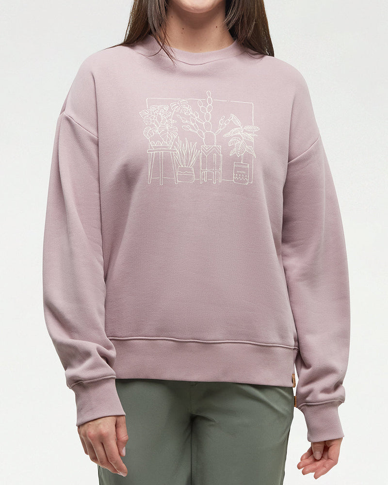 Pink-Crew-Neck-Graphic-Sweatershirt