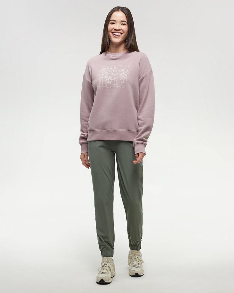 Pink-Crew-Neck-Graphic-Sweatershirt