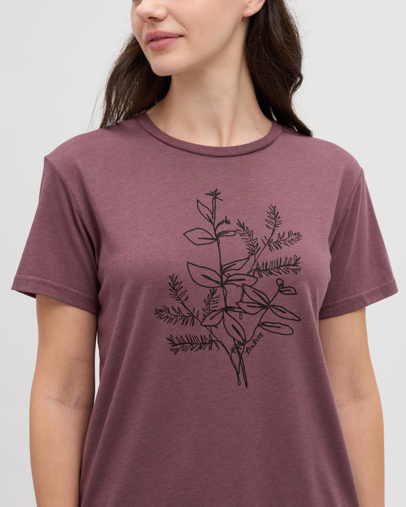 Purple-Crew-Neck-Graphic-Shortsleeve-T-Shirt