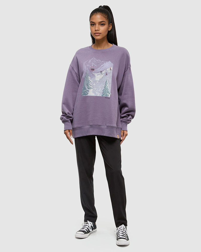 Purple-Graphic-Crew-Neck-Sweatshirt