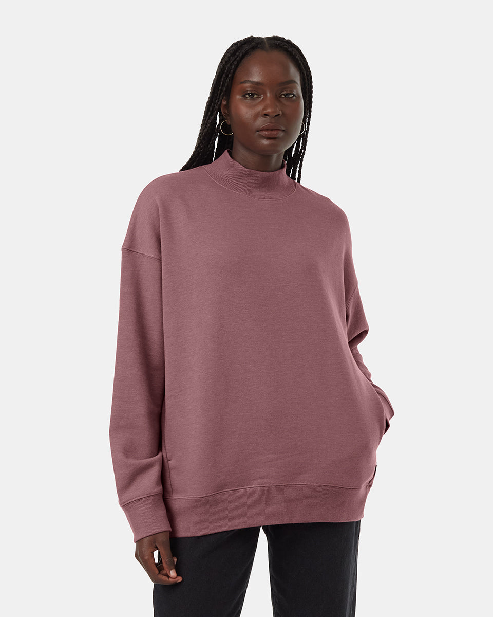Oversized mock neck sweatshirt online