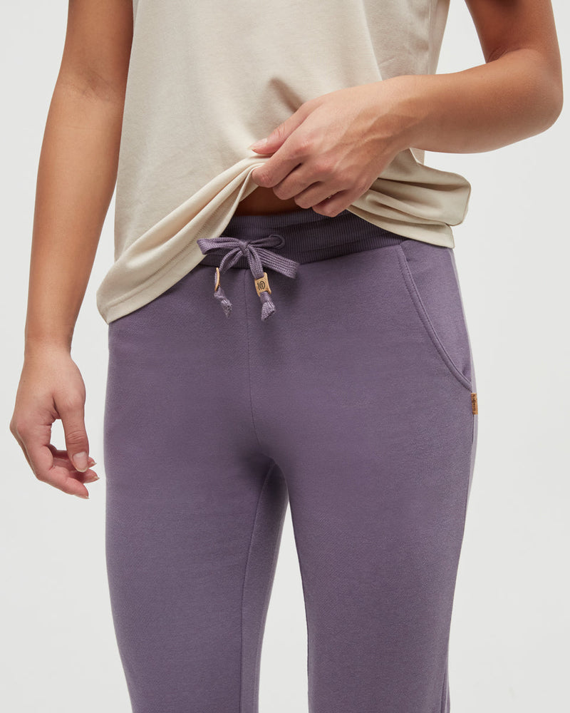 Purple-Regular-Fit-Elastic-Waist-Jogger