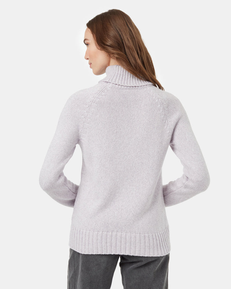 Purple-Womens-Ribbed-Wool-Turtleneck