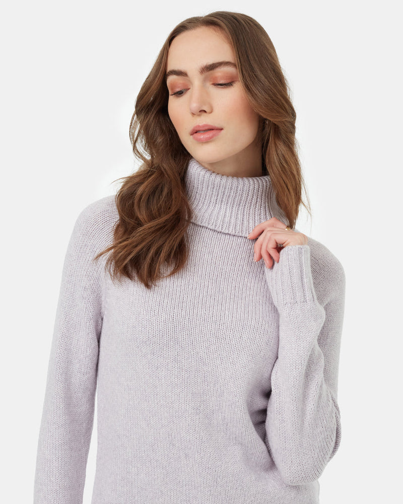 Purple-Womens-Ribbed-Wool-Turtleneck