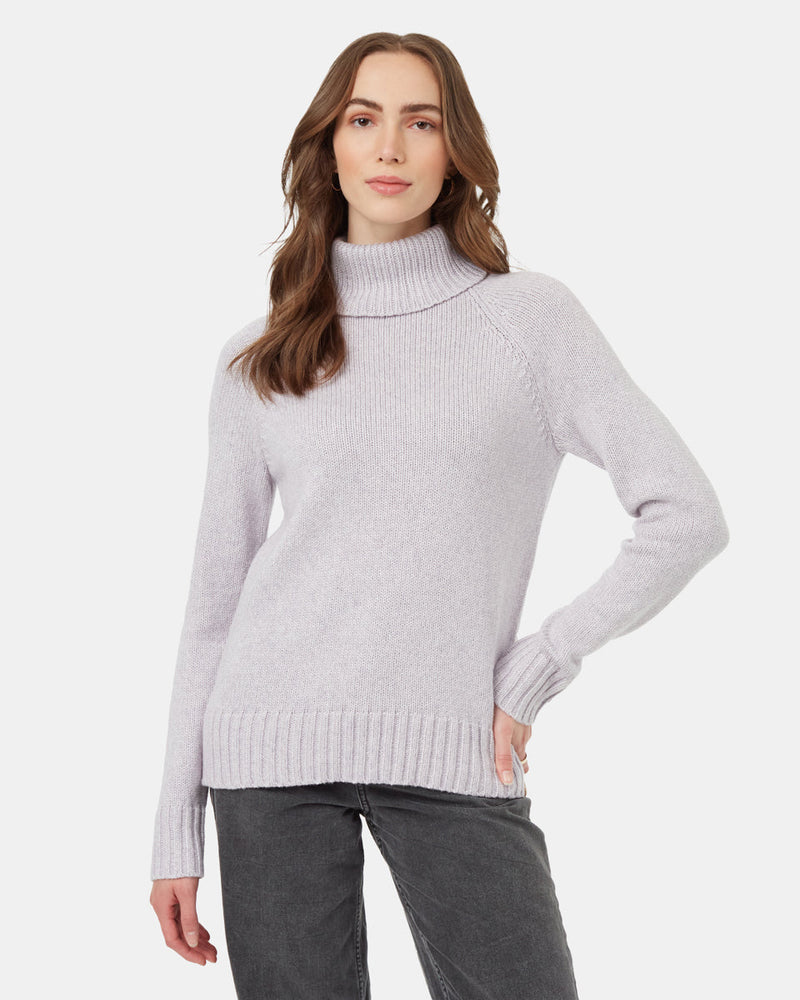 Purple-Womens-Ribbed-Wool-Turtleneck