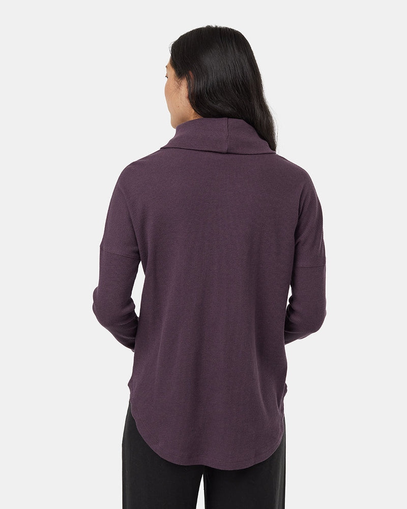 Purple-Womens-Waffle-Knit-Sweater