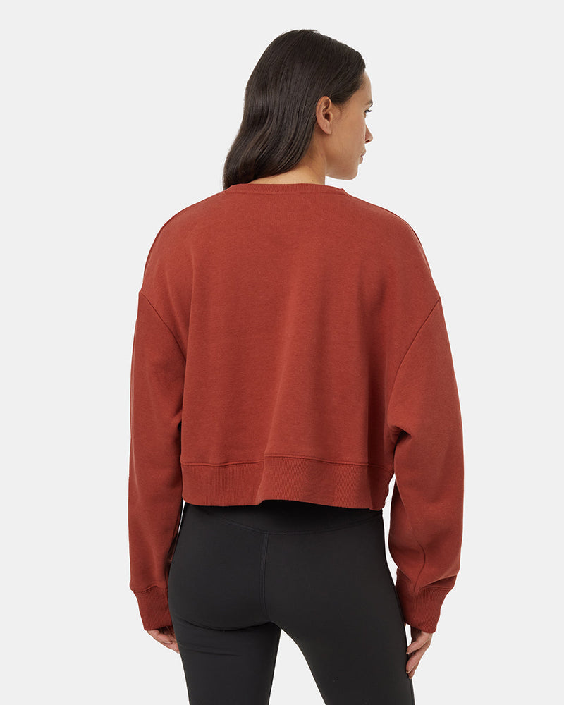 Red-Crew-Neck-Oversized-Cropped-Sweatshirt