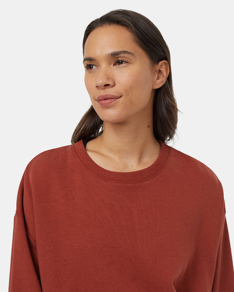 Red-Crew-Neck-Oversized-Cropped-Sweatshirt