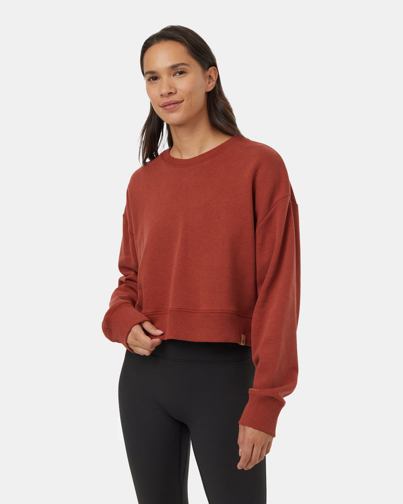 Red-Crew-Neck-Oversized-Cropped-Sweatshirt