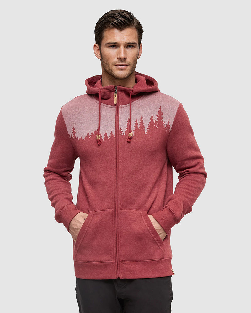 Red-Regular-Fit-Longsleeve-Zip-Hoodie