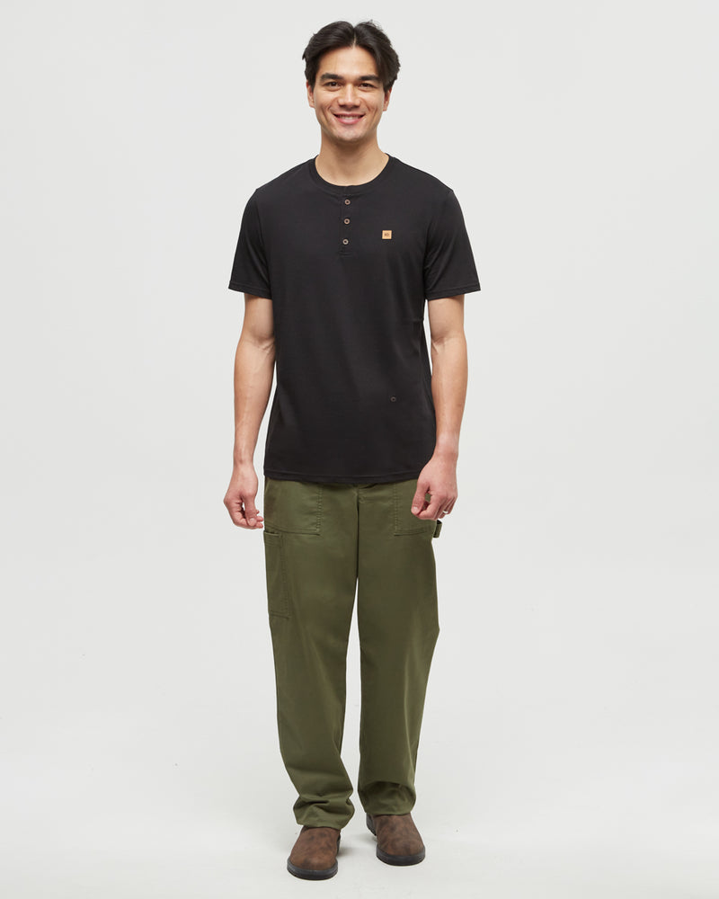 Black-Basic-Shortsleeve-Button-T-Shirt