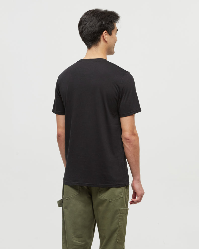 Black-Basic-Shortsleeve-Button-T-Shirt