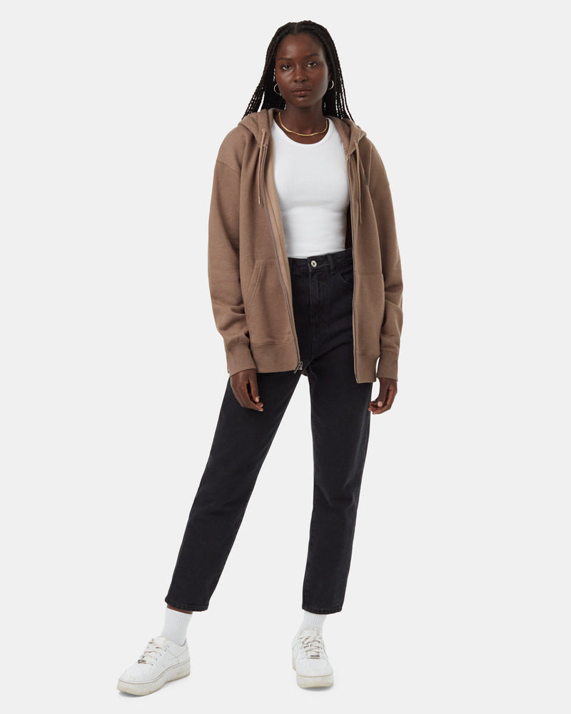 Brown-Organic-Cotton-Printed-Graphic-Full-Zip-Hoodie