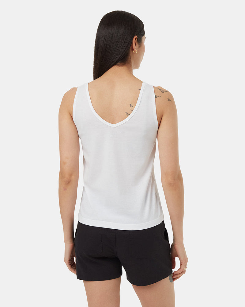 White-Double-V-Neck-Regular-Fit-Tank-Top